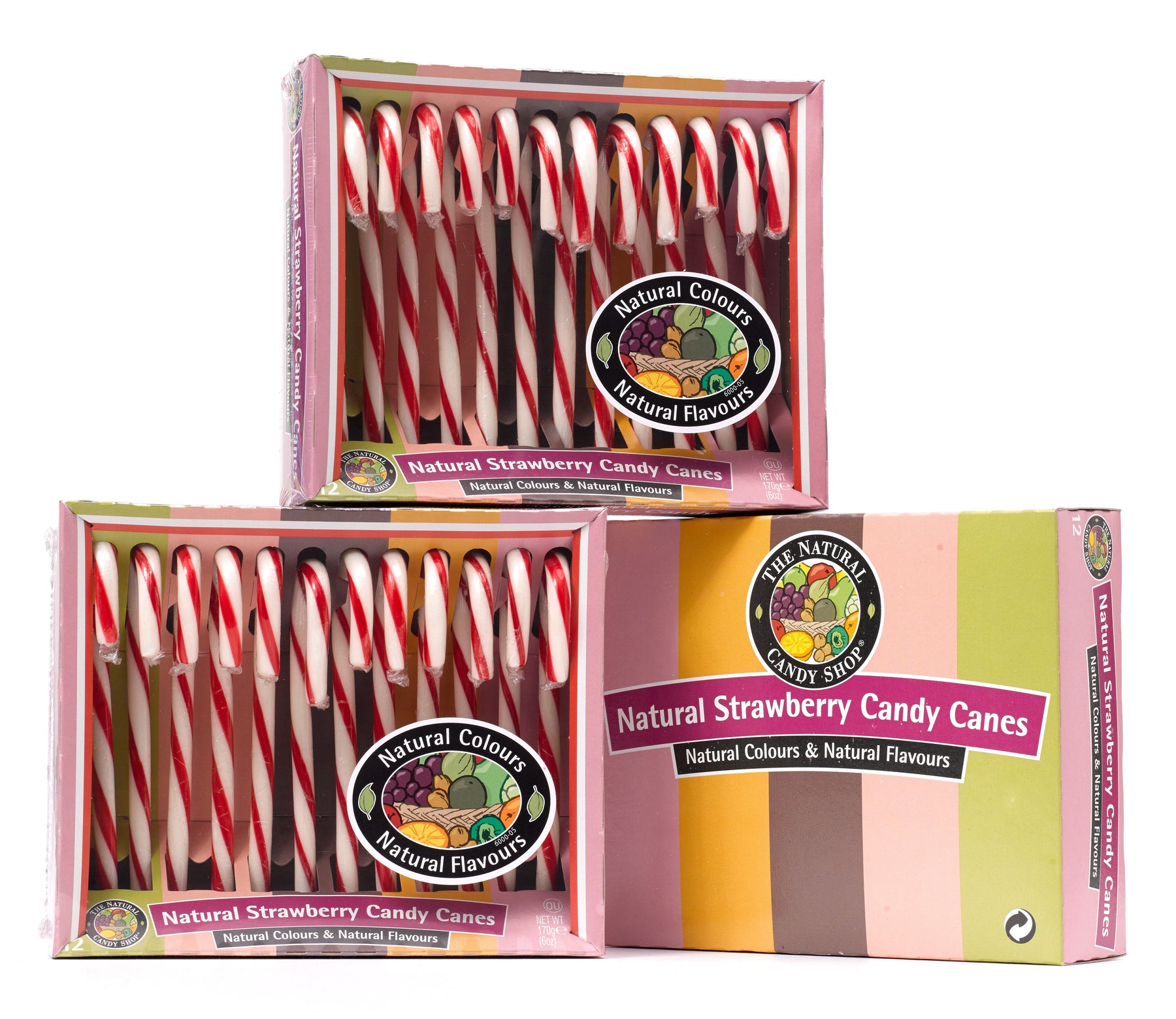 The Natural Candy Shop Strawberry Candy Canes in Cradle Vegan